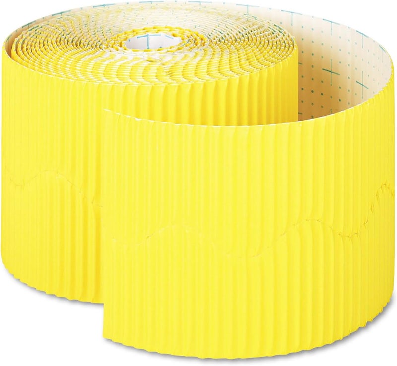 Bordette Decorative Scalloped Border in Canary Yellow - 2-1/4” x 50 ft - Image 1